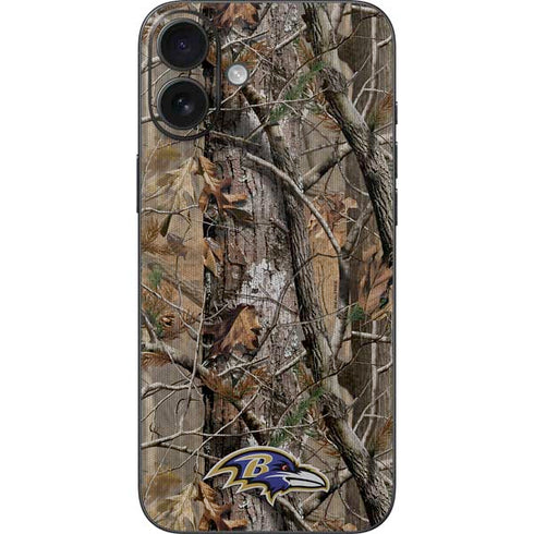 NFL Baltimore Ravens Realtree AP Camo iPhone 16 Plus Skin